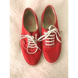 Red vans shoes
